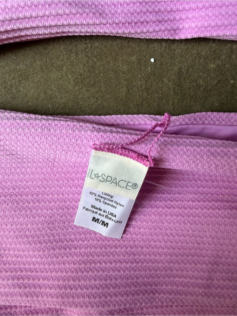 l*space Lilac Textured Bikini Set Top & Bottom - Picture 3 of 4
